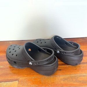 Platform black crocs size 7 womens